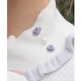 バイカラーフリルローズニット | axes femme | 詳細画像5 