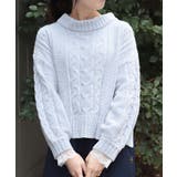 サックス | 編み上げモールヤーンニット | axes femme