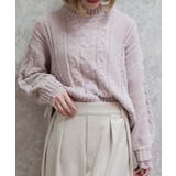 ピンク | 編み上げモールヤーンニット | axes femme