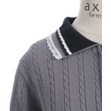 レース×バイカラーニットポロ | axes femme | 詳細画像13 