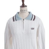 レース×バイカラーニットポロ | axes femme | 詳細画像18 