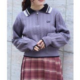 レース×バイカラーニットポロ | axes femme | 詳細画像4 