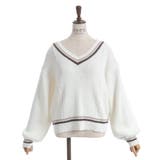 生成り | ケーブルチルデンニットプルオーバー | axes femme