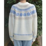 雪柄フェアアイルニット | axes femme | 詳細画像3 