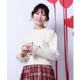 生成り | ハート釦バイカラーニットＰＯ | axes femme