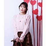 ピンク | ハート釦バイカラーニットＰＯ | axes femme