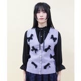 レースリボン付きニットベスト | axes femme | 詳細画像4
