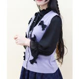 レースリボン付きニットベスト | axes femme | 詳細画像5