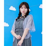 バイカラーラメニットカーデ | axes femme | 詳細画像1 