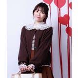 Ｄブラウン | ハート釦バイカラーニットＣＤ | axes femme