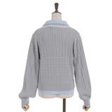 バイカラーニットポロカーディガン | axes femme | 詳細画像10 