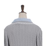 バイカラーニットポロカーディガン | axes femme | 詳細画像14 