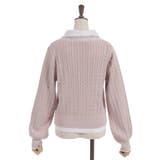 バイカラーニットポロカーディガン | axes femme | 詳細画像18 