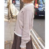 バイカラーニットポロカーディガン | axes femme | 詳細画像2 