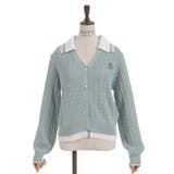 バイカラーニットポロカーディガン | axes femme | 詳細画像24 