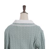 バイカラーニットポロカーディガン | axes femme | 詳細画像30 