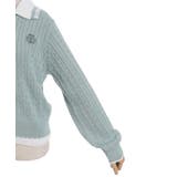 バイカラーニットポロカーディガン | axes femme | 詳細画像31 