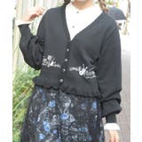 音楽刺繍ショートニットカーディガン | axes femme | 詳細画像7