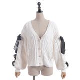 レースアップモールニットカーディガン | axes femme | 詳細画像12 