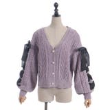 レースアップモールニットカーディガン | axes femme | 詳細画像19 