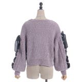 レースアップモールニットカーディガン | axes femme | 詳細画像21 