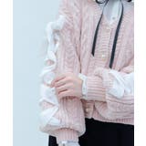 レースアップモールニットカーディガン | axes femme | 詳細画像4 