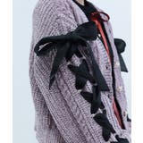 レースアップモールニットカーディガン | axes femme | 詳細画像5 