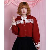 袖口レース衿付きニットカーディガン | axes femme | 詳細画像1 