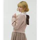ケーブル柄バックリボンカーディガン | axes femme | 詳細画像15 