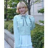 リボン付き透かし編みカーデ | axes femme | 詳細画像10 