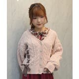 レースアップモールヤーンカーディガン | axes femme | 詳細画像10