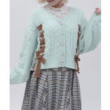 ミント | レースアップモールヤーンカーディガン | axes femme