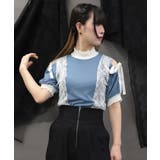 バイカラー肩あきカットプルオーバー | axes femme | 詳細画像5 