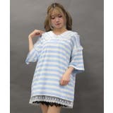 サックス | デビルクロスセーラーTシャツ | axes femme