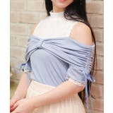 リボンデザイン肩あきプルオーバー | axes femme | 詳細画像5