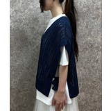 ニットベスト×半袖Tセット | axes femme | 詳細画像2