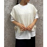 生成り | ニットベスト×半袖Tセット | axes femme