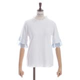 白 | 楊柳シフォン袖メロープルオーバー | axes femme