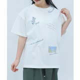 白 | 吸水速乾ランダム鈴蘭刺繍T | axes femme