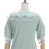 ドット×チュールフリルプルオーバー | axes femme | 詳細画像18 