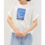 白 | 接触冷感天体柄プリントＴ | axes femme