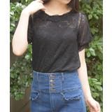 黒 | ぽわん袖総レーストップス | axes femme