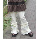 白 | フリル×レースワッフルパンツ | axes femme
