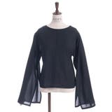 黒 | スリット袖シアートップス | axes femme