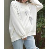 編み上げアソート柄トレーナー | axes femme | 詳細画像1