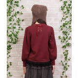 くまボア刺繍裾レースＴシャツ | axes femme | 詳細画像3 