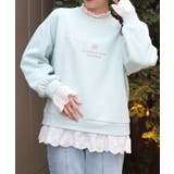 ミント | コットンレース裏起毛トレーナー | axes femme