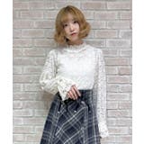 生成り | プチローズ装飾起毛レースプルオーバー | axes femme