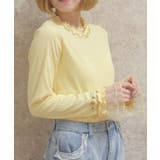 イエロー | 格子ラメチュールメロープルオーバー | axes femme