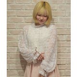 袖口フリル総レーストップス | axes femme | 詳細画像7 